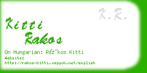 kitti rakos business card